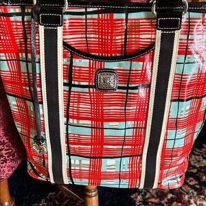 Brighton Red and Black Plaid Tote